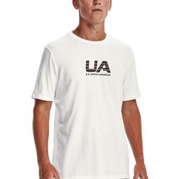 UNDER ARMOUR Men White & Olive Green Brand Logo Printed Loose T-shirt-image-114