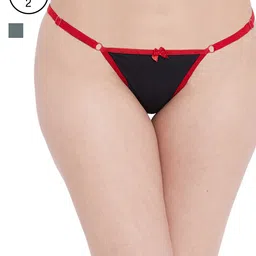 N-Gal Women Pack of 2 Assorted Seamless Solid Thongs NTDT02-image-27