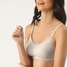 DressBerry Grey Melange Solid Non-Wired Lightly Padded T-shirt Bra DB-CAM-PAD-01B-47