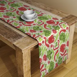 Alina decor Red & Green Digitally Printed Table Runner-44