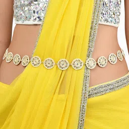 Zaveri Pearls Gold-Plated Kundan Studded & Pearl Beaded Waist Chain-1