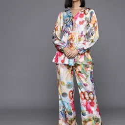 Varanga Women Abstract Printed Co-Ord Set-picture-30