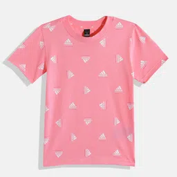 ADIDAS Kids Brand Logo Printed Pure Cotton Bluv CO Tee T-shirt-picture-13