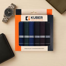 Kuber Industries Pack Of 6 Striped Cotton Handkerchiefs-image-47