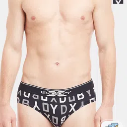 BODYX Pack Of 2 Typographic Printed Cotton Basic Briefs BX04B-image-70