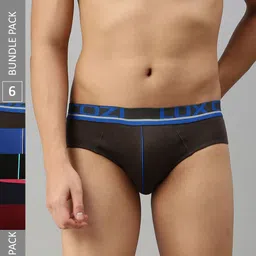 Lux Cozi Men Pack Of 6 Mid-Rise Anti-Odour Basic Briefs COZI_GLO_BRIEF_ASST_6PC-picture-16