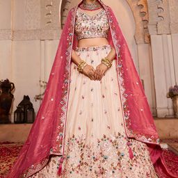 panchhi Embellished Beads and Stones Semi-Stitched Lehenga & Unstitched Blouse Set-picture-13