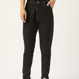 PARIS HAMILTON Women Black High-Rise Light Fade Acid Wash Stretchable Jeans-image-49