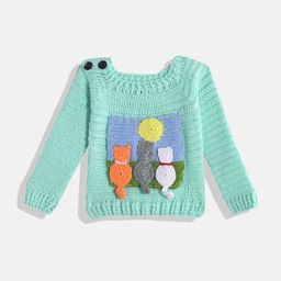 CHUTPUT Kids Embroidered Woollen Sweater Vest-16