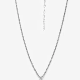 The Roadster Lifestyle Co. Men Silver-Plated Pendant with Chain-image-7