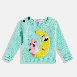 CHUTPUT Unisex Kids Woollen Pullover with Embroidered Detail-76