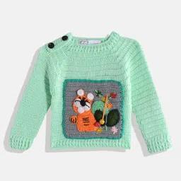 CHUTPUT Kids Embroidered Woollen Sweater Vest-4