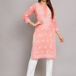 PARAMOUNT CHIKAN Embroidered Chikankari Kurta-24