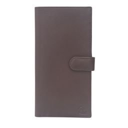 Kara Unisex Coffee Brown Leather Solid Passport Holder-6