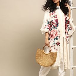 Varanga Women White Loose Fit Solid Regular Trousers-image-70