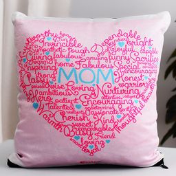 Archies Pink & Black Printed Square Cushion-image-90