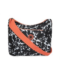 BAOMI Black Floral Printed Structured Sling Bag-15