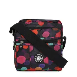 BAOMI Black Printed Structured Shoulder Bag with Applique-16