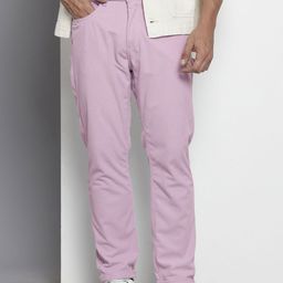 The Indian Garage Co Men Textured Straight Fit Trousers-image-58