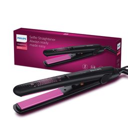 Philips Hair Straightener BHS216/00 with Ceramic Plates - Black & Pink-21