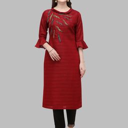 Berrylicious Women Floral Embroidered Beads and Stones Kurta with Trousers-image-40