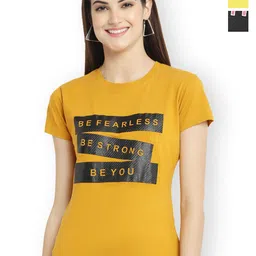 Fabflee Women Multicoloured 3 Printed Extended Sleeves T-shirt-image-89
