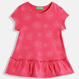 United Colors of Benetton Girls Brand Logo Detail Drop-Waist Dress-picture-32