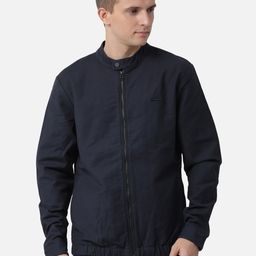 t-base Men Navy Blue Solid Tailored Jacket-image-22