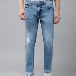 SPYKAR Men Low-Rise Mildly Distressed Light Fade Stretchable Jeans-image-12