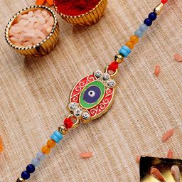 ADIVA Men Thread Rakhi With Roli Chawal Chandan & Greeting Card-image-82
