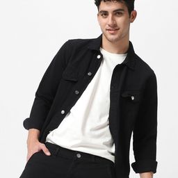 Urbano Fashion Men Solid Regular Fit Washed Full Sleeve Denim Jacket-image-72
