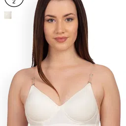 Komli White Pack of 2 Non-Wired Heavily Padded T-shirt Bras K915-2PC-OFFW-picture-22