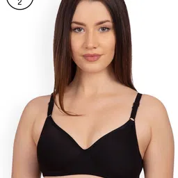 Komli Pack of 2 Non-Wired Heavily Padded T-shirt Bras K9511-2PC-BL-picture-41