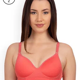 Komli Pack of 2 Non-Wired Lightly Padded T-shirt Bras K9511-2PC-CRL-29