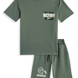 CAVIO Boys Printed T-shirt with Shorts-15