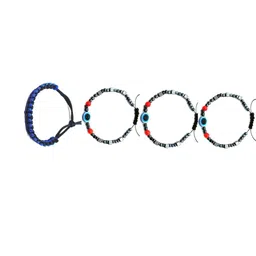 Dynamic Retail Global Set of 4 Blue & Evil Eye Men Cuff Bracelet-9