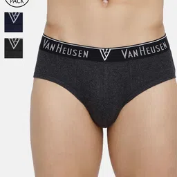 Van Heusen Men Multicolour Pack of 3 Solid Antibacterial Colour Fresh Briefs-12