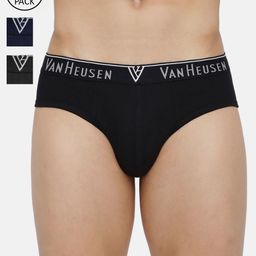 Van Heusen Men Multicolour Pack of 3 Solid Antibacterial Colour Fresh Briefs-13