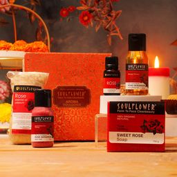Soulflower Rose Try Me Bath & Body Skincare Beauty Gift Set-34
