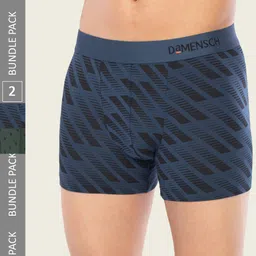 DAMENSCH Men Pack Of 2 Anti Bacterial Printed Deo-Soft Supima Modal Trunk-22