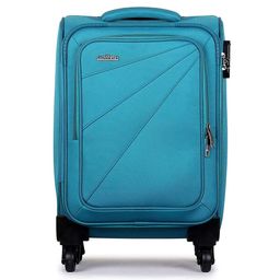 THE CLOWNFISH Blue Solid Soft-Sided Large Trolley Bag-36
