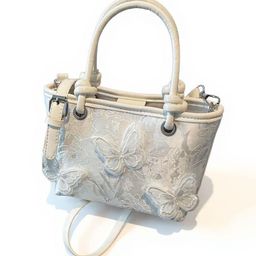 Outzidr Women Butterfly Applique Structured Sling Bag-image-24