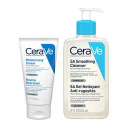 CeraVe Salicylic Acid Face Wash & Barrier Repair Moisturizing Cream for Dry Skin-25
