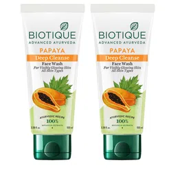 Biotique Set of 2 Papaya Deep Cleanse Visibly Glowing Skin Face Wash - 100ml Each-20
