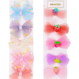 Yellow Chimes Girls Pack Of 10 Multicoloured BowAlligator Hair Clip-34