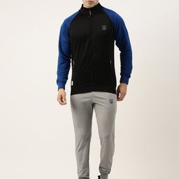 Sports52 wear Men Colourblocked Track Jacket With Joggers Training Tracksuit-picture-6