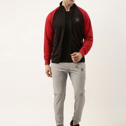 Sports52 wear Men Colourblocked Track Jacket With Joggers Training Tracksuit-picture-8