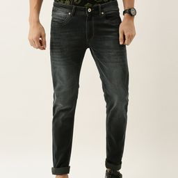 Peter England Casuals Men Black Slim Fit Mid-Rise Light Fade Stretchable Jeans-image-98