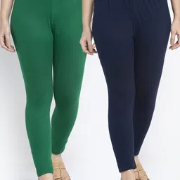 Women Pack of 2 Solid Ankle Length Leggings-picture-12