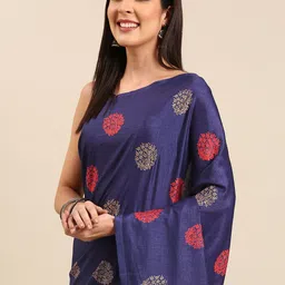 HERE&NOW Floral Art Silk Saree-41